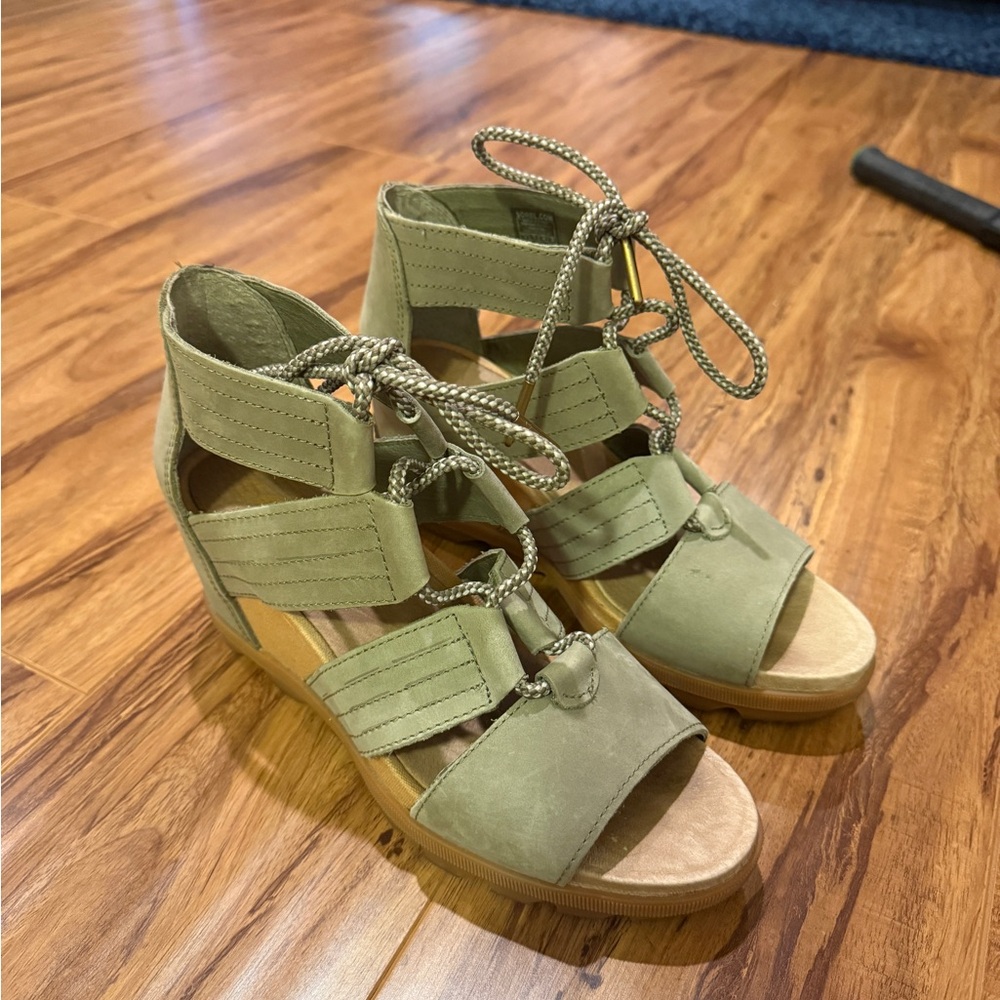 Sorel Green Sandal Heels